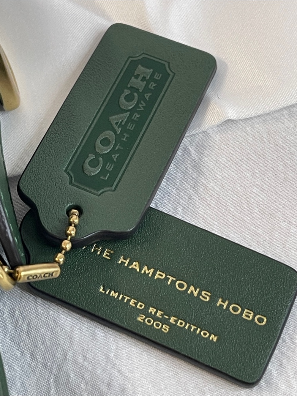 Coach CW642 Hamptons Hobo 2005 Limited Re-Edition Green Leather - Picture 4 of 16